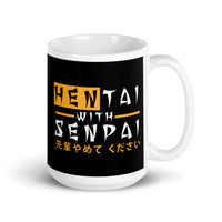 Hentai with Senpai White glossy mug