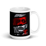 Noir (Black) White glossy mug