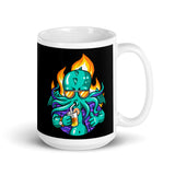 Drinkin Cthulu White glossy mug