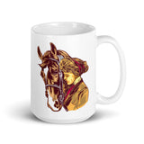 Cowgirl White glossy mug