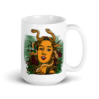 Medusa White glossy mug