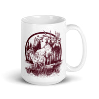 Deer White glossy mug