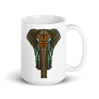 Elephant White glossy mug