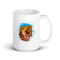 Happy Dog White glossy mug