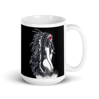 Warrior Girl White glossy mug