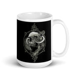 Skull Snake White glossy mug