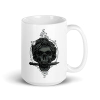 Caesar Skull White glossy mug