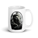 The Raven White glossy mug