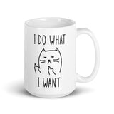 I Do What I Want White glossy mug