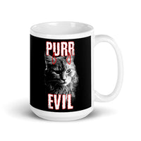 Purr Evil White glossy mug