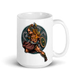 Viking Warrior White glossy mug