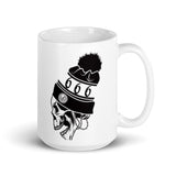 666 Beanie White glossy mug