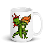 Brush Fighter White glossy mug