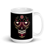 Calabera White glossy mug