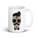 Calabera 3 White glossy mug