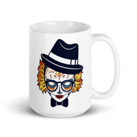 Calabera 5 White glossy mug