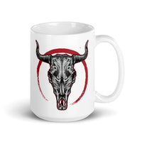 Cow Skull White glossy mug