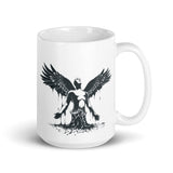 Fallen Angel White glossy mug