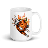 Pumpkin Hero White glossy mug