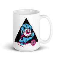 Satan Rulz White glossy mug