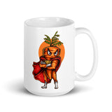 Super Carrot White glossy mug