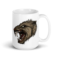 Wolf Head White glossy mug