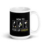 How to Pick Up Chicks White glossy mug