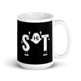 S Hi T White glossy mug