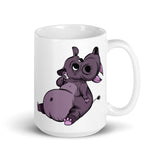 Monster Hippo White glossy mug