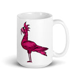 Monster Bird White glossy mug