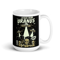 Attack from Uranus White glossy mug