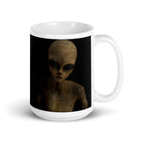 Alien Figure White glossy mug