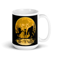 Cryptid Moon White glossy mug