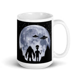 Alien Moon White glossy mug