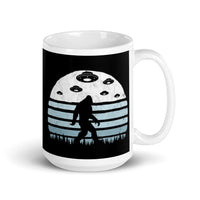 Bigfoot UFO White glossy mug