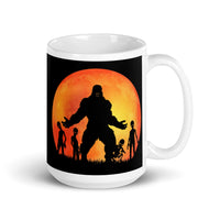 Alien Silhouette White glossy mug