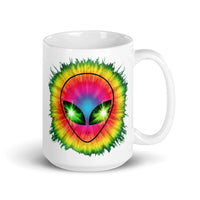 Colorful Alien White glossy mug