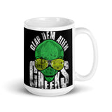 Clap Dem Alien Cheeks White glossy mug