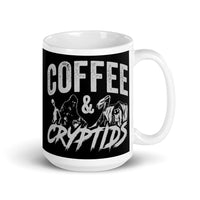 Coffee & Cryptids White glossy mug