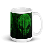 Alien Matrix White glossy mug