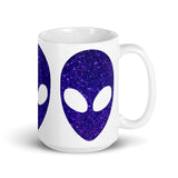 Purple Alien White glossy mug