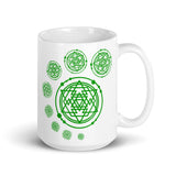 Alien Crop Circles 2 White glossy mug