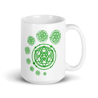 Alien Crop Circles 3 White glossy mug