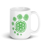 Alien Crop Circles 3 White glossy mug