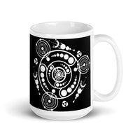 Alien Crop Circles 4 White glossy mug