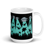 Dino Abduction 1.5 White glossy mug