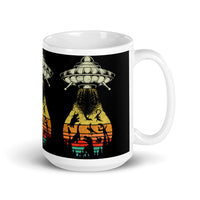 Dino Abduction 2 White glossy mug