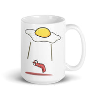 Bacon Abduction 2 White glossy mug