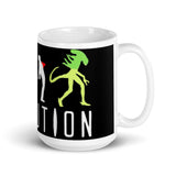 Alien Evolution White glossy mug