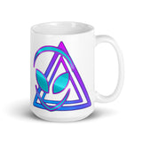 Alien Logo White glossy mug